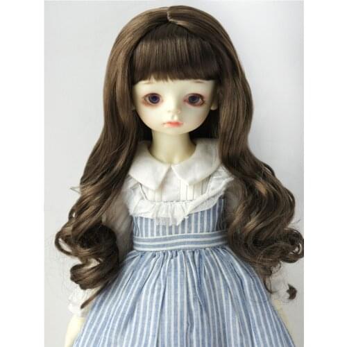 JD298 1/6 1/4 1/3 Synthetic Mohair Doll Wigs 6-7inch 7-8inch 8-9inch SD Long Wave Full Bangs BJD Hair