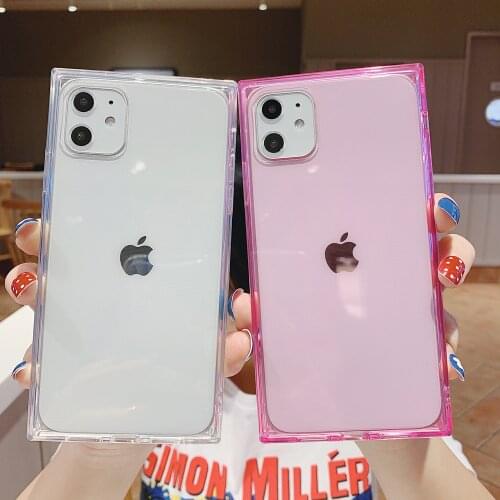 4 Gasbag Shockproof Square Phone Case For iPhone 11 11Pro Max XR XS Max X 8 7 6 6S Plus Soft TPU Silicone Transparent Back Cover