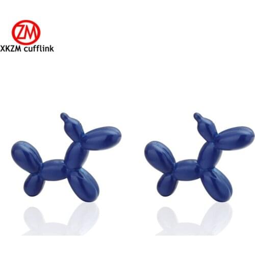 Luxury Men blue dog Cufflinks High Quality Lawyer Groom Wedding Cufflinks For Mens Shirt Cuff Links French Jewelry