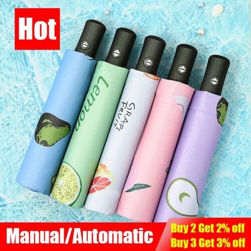 8-bone Manual and Automatic Sun Outdoor Umbrella Shading and Rain Sun Protection Collapsible Portable Stretch Goth Umbrella Hot