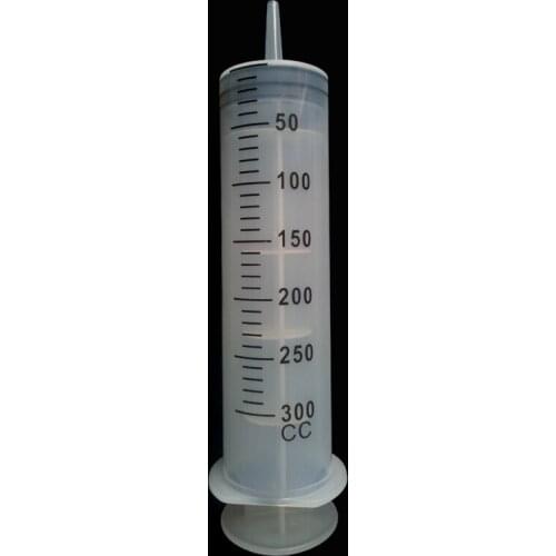 New 300ml Plastic Syringe Large Capacity Syringe Transparent Reusable Sterile Measuring Injection Syringe Nutrient Hydroponics