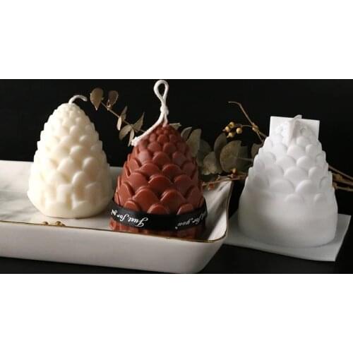 3D Pine Cones Silicone Mold for DIY Handmade Candle Making Creative Design 3D Candle Molds Aromatherapy Silicone Wax Mold