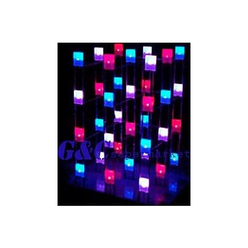 4X4X4 Light Cube Kit shield LED DIY suite Kit Red Blue