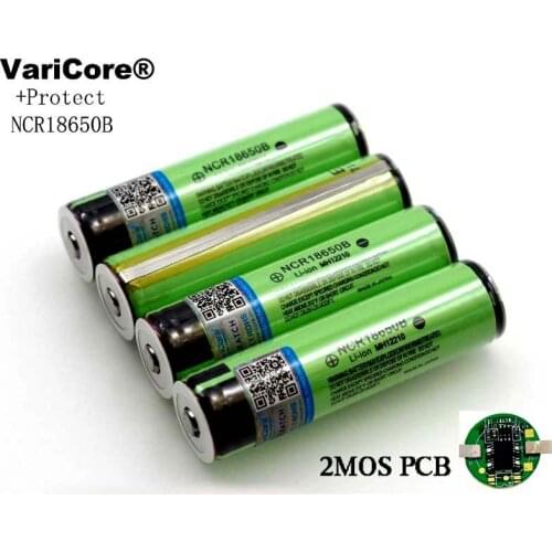 VariCore 100 wholesale price Original 18650 NCR18650B 3400mAh rechargeable Li-lon battery with 3,7 V PCB
