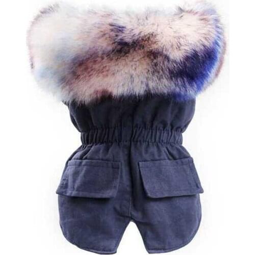 S-2XL Winter Warm Cotton Windproof Dog Coat Jacket Fur Hoodie Puppy Outfits Dog Winter Clothes Pets Clothing