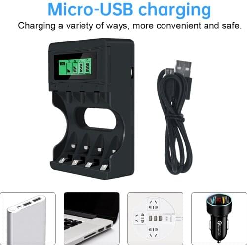 1.5v AA AAA Lithium Li-ion Rechargeable Battery Charger with LCD Display for AA AAA Rechargeable battery Lithium 1.5v AA AAA