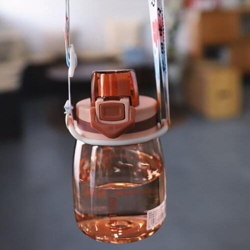 1Pcs New Portable Fitness Sport Kettle Creative Travel Mug 350mL/550mL Tritan Graduated Plastic Cups with Rope Gifts for Friends