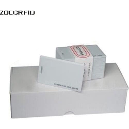 100pcs/lot 125KHz RFID thick card TK4100 ID smart card Proximity 1.8mm card access control card with high quality