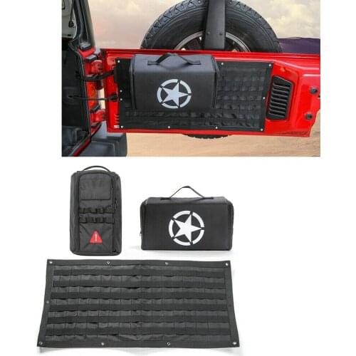 3PCS Tailgate Camping Storage Bag Tool Kit Organizer Fit 07+ for Jeep Wrangler JK JL