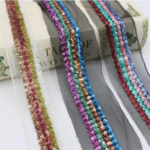 5.5cm sequins barcode lace webbing stage clothing accessories DIY hair accessories material