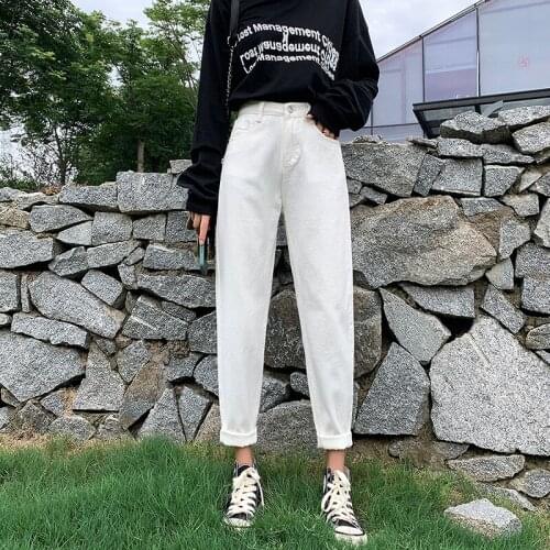 Jeans 2021 Harem Pants In Spring Fashion Wild Ladies Denim Trousers 90s Style Personality Street Plus Size Jeans for Women