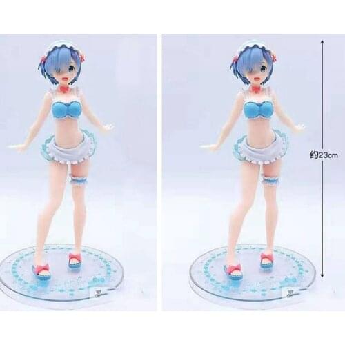 23cm Rem Anime Re:Life in a different world from zero EXQ Rem Swimsuit Ver PVC Action Figure Figurine Model Toys Gift