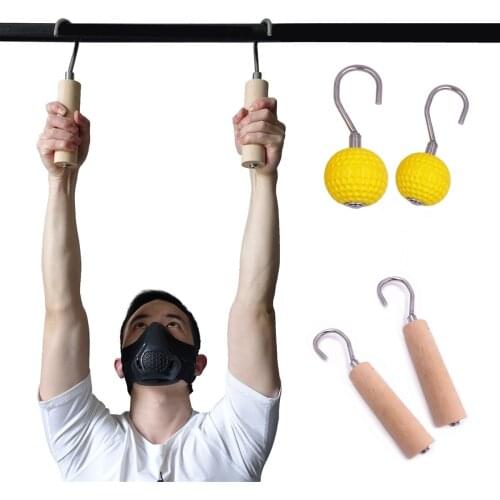 1Pair Pull Up Training Climbing Bar Hand Grips 72/97mm Power Ball with Hook for Lifting Workout Arm Strengthen Exercises Trainer