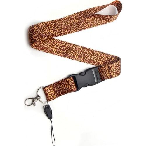 JF581 Leopard Cartoon Cool Lanyards For keychain ID Card Pass Mobile Phone USB Badge Holder Hang Rope Lariat Lanyards