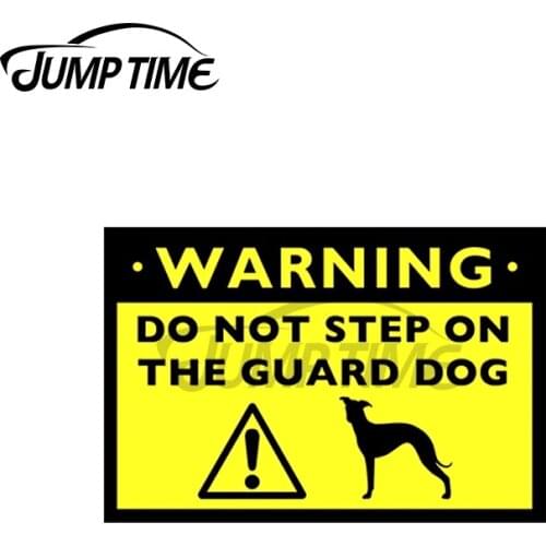 JumpTime 13 x 4cm Humorous Italian Greyhound Guard Dog Warning Car Stickers Windshield Windows Decal Bumper Personality Decor