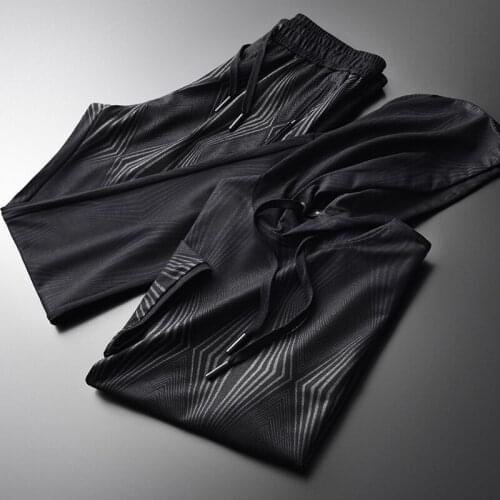 Classic Summer Mens Sets (t-shirt+pants) Luxury Gradient Geometry Printed Short Sleeve Men Sets Plus Size 4XL Hooded Man Sets