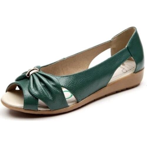 Summer Sandals Women shoes Genuine Leather Women Hollow Out elegent Shoes Casual Female Breathable Shoes