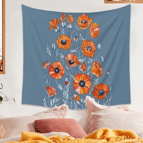 Summer Flower Oil Painting Stapestry,Hanging Polyester Background Blanket,Home Decor,Beach Shawl,28-90 Inch