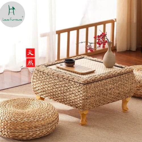 Louis Fashion Rattan Japanese Floating Window Pastoral Tatami Table Window Table Low
