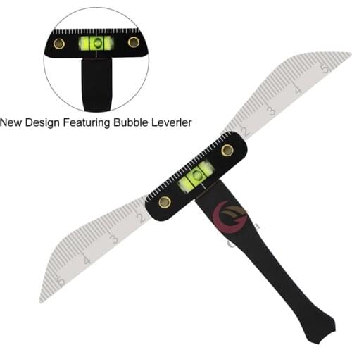 Microshading Eyebrow Tattoo Stencil Ruler Three-Point Positioning Reusable Template Eyebrow Makeup Tattoo Balance Measure Tool