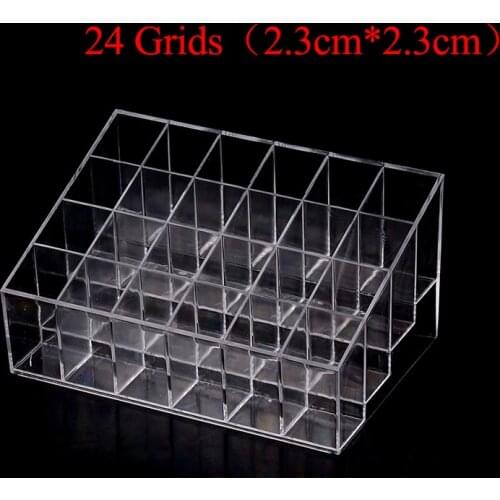 40/36/24 Grids Home Bedroom Cosmetic Multifunctional Lipstick Stand Case Makeup Tools Organizer Holder Plastic Box
