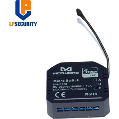 MCOHOME z-wave one-button switch module MH-S220-EU compatible Vera for on/off switch support high load