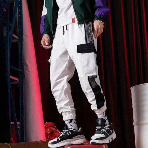 Men Elastic Waist Pants Commuting Essentials Overalls Japanese Streetwear Men Pants Comfortable Techwear Special Pockets Design