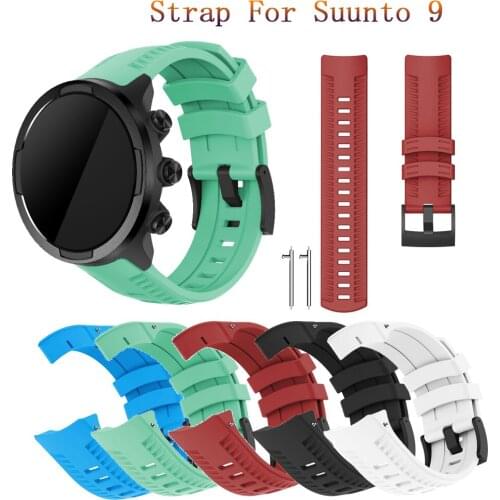Soft Silicone Replacement Accessory Watch Bands Bracelet for Suunto 9 and Suunto Spartan Sport Wrist HR Baro fashion Smart watch