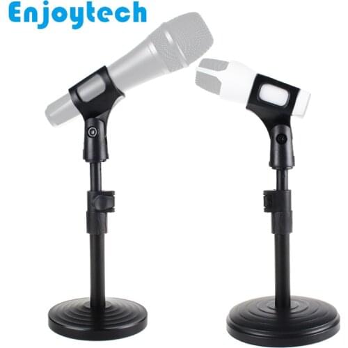 Desktop Mount Holder Stands with Round Base for Microphone Bracket for MIC Recording Blogger