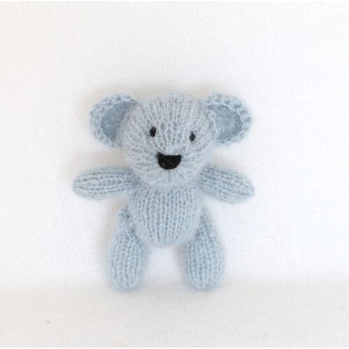 Newborn Photo Knit Teddy bear toy Stuffed Animal Baby bear doll for photography Newborn Bunny Rabbit Gift