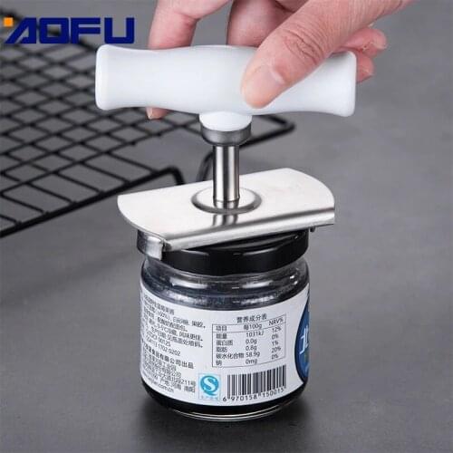 Stainless steel can opener adjustable manual screw seal cover remover unscrew screw Remover Twist Off Screw Bottle Opener