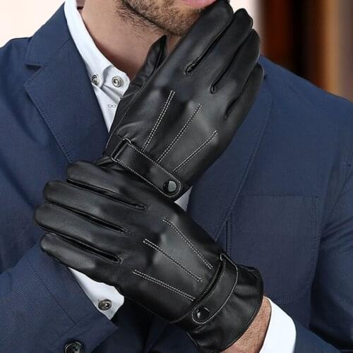 2Men gloves touch screen Anti Slip Men Thermal Winter Sports men gloves Gym Car Driving Mittens