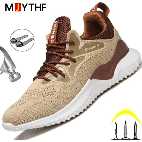 Indestructible Sneakers Men Shoes Work Boots With Steel Toe Cap Safety Shoes Men Industrial Shoes Anti-Puncture Safety Boots