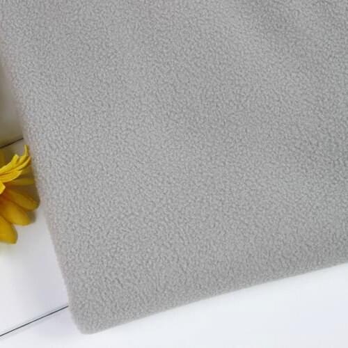 Gray Polyester Polar Fleece Fabric anti-pilling one-side Fleece Fabric Handmade Fabric By The Yard Free shipping