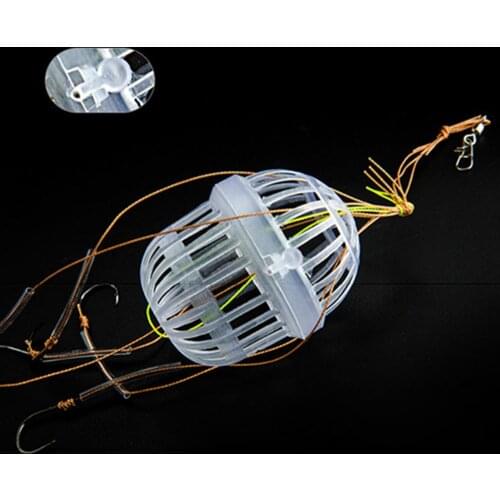 Spherical 1Pcs/Set Sea Monster with 6 Strong Fishing Hooks Carbon Steel Plastic Carp Fishing2.17 * 2.56 Fishhooks Fishing Tackle