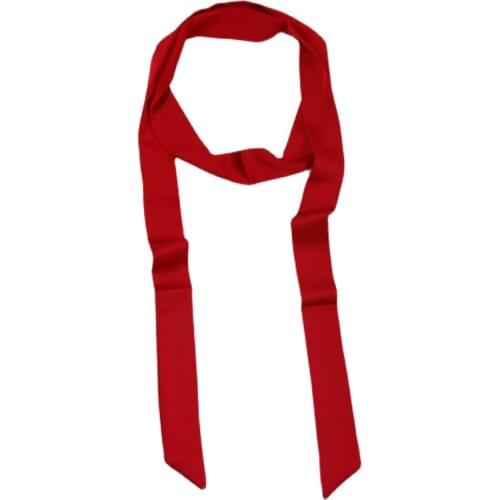 Sparsil Spring Solid Color Narrow Long Scarf Women New Soft Scarves 200cm Stylish Necktie Belt Wrist Strap Small Ribbon