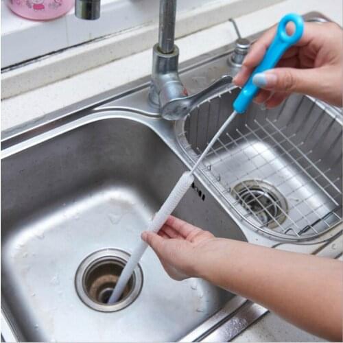 Sewer Cleaning Brush,Home Bendable Sink Tub Toilet Dredge Pipe Snake Brush Tools Creative Bathroom Kitchen Accessories