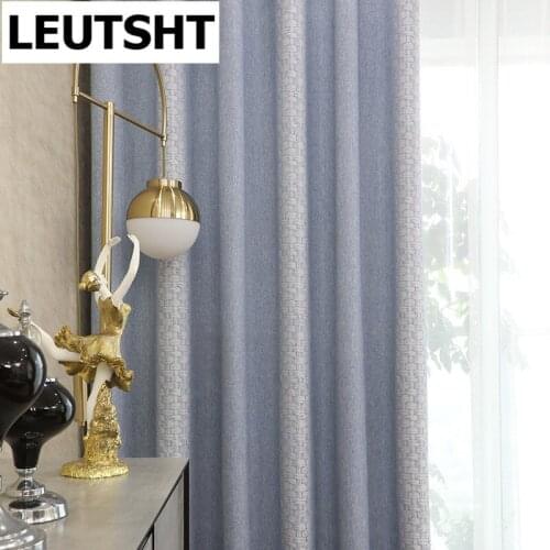 Modern Thick Blackout Curtains for Living Room Bedroom Jacquard Chenille Curtain Drapes Window Treatment Customize