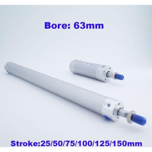 Smc type air cylinder 63mm bore 25/50/75/100/125/150mm stroke CG1BN Rubber bumper / CG1BA air cushion custom pneumatic cylinder