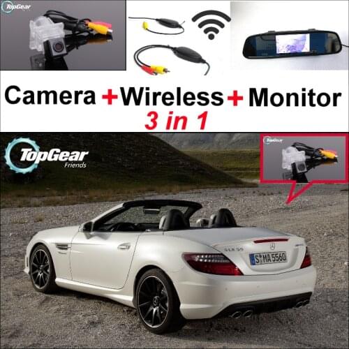 For Mercedes Benz SLK MB R172 3in1 Special WiFi Camera + Wireless Receiver + Mirror Screen Rear View Back Up Parking System