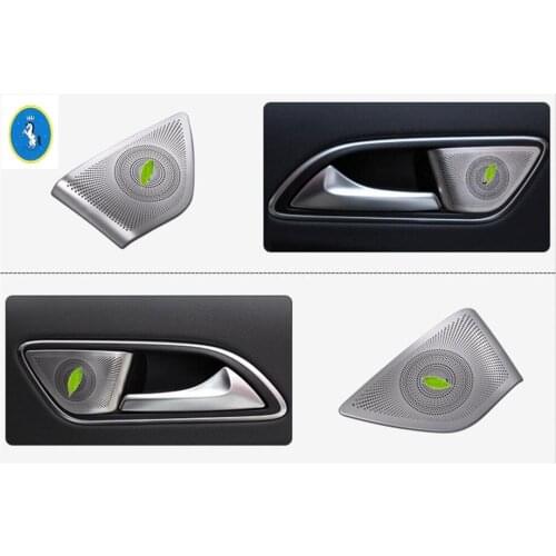 Yimaautotrims Accessories Interior Rear Inner Door Speaker Audio Loudspeaker Cover Trim For Mercedes Benz GLA 200 220 X156 2018