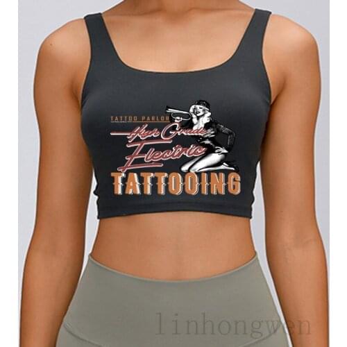 Pinup Vintage Rockabilly Tank Top Sunlight Sexy Spring Autumn Comical Round Neck Slim Customize Top Tee Vest