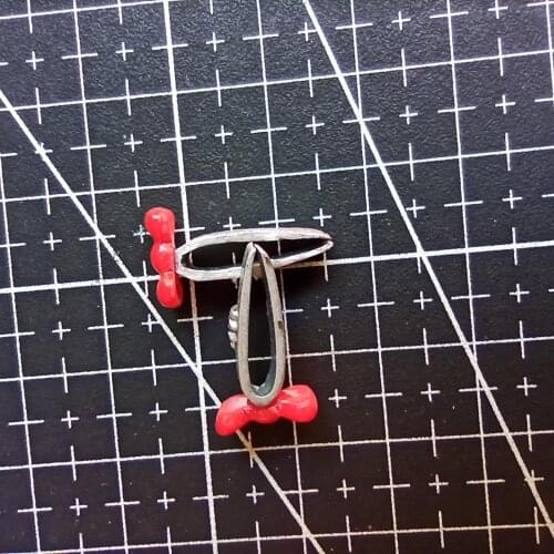 1pcs/lot resin solid bow tongs cartoon 19mm dollhouse Toy diy for Home Decoration Crafts