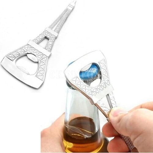 100Pcs/Lot With Eiffel Tower Beer Bottle Can Opener Beverage Wine Drink Soda Glass Cap Bar Tool