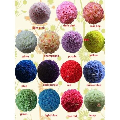 16 Inch 40 cm Wedding silk Pomander Kissing Ball flower ball decorate artificial for wedding garden market decoration