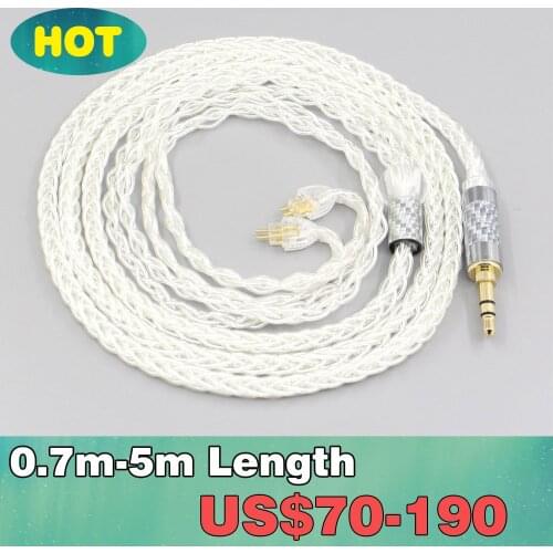 2.5mm 4.4mm 99% Pure Silver 8 Core Headphone Earphone Cable For HiFiMan RE2000 Topology Diaphragm Dynamic Driver LN007680