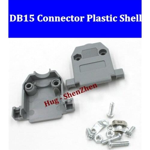 20Pcs/lot Plastic DB15 RS232 Male Female Hoods DB15 Connector Shells Cover with Screws