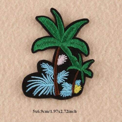 20pcs parches Bordados Iron On Patch For Clothing Flower Tree Patches Biker Badge Applique Jeans Jacket Patchwork Earring Decor
