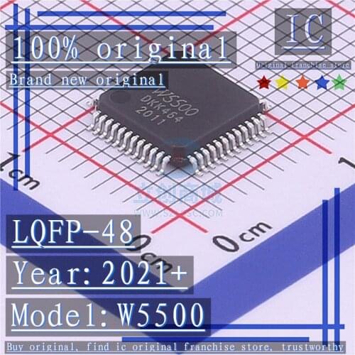 2021+ 100% Brand new original 2PCS-10PCS W5500 LQFP-48 Microcontroller Ethernet hardware TCP IP protocol stack