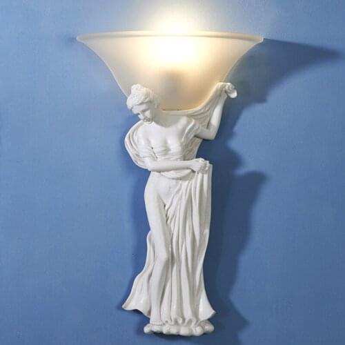 30X50cm Free Shipping European Classical Style Resin Wall Lamp LED Wall Lamps For Bedroom Bedside Wall Lamp E27 110V-220V XU